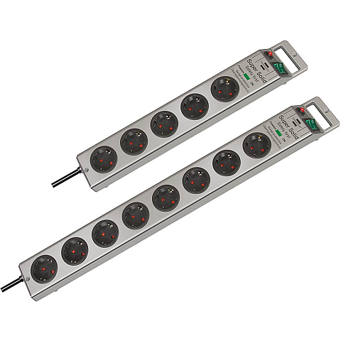Brennenstuhl Super-Solid Surge Protection 4.500 A Silber 8 AC-Ausgänge 2,5 m