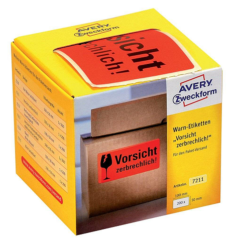 Avery 7211 selbstklebendes Etikett Abgerundetes Rechteck Permanent Rot