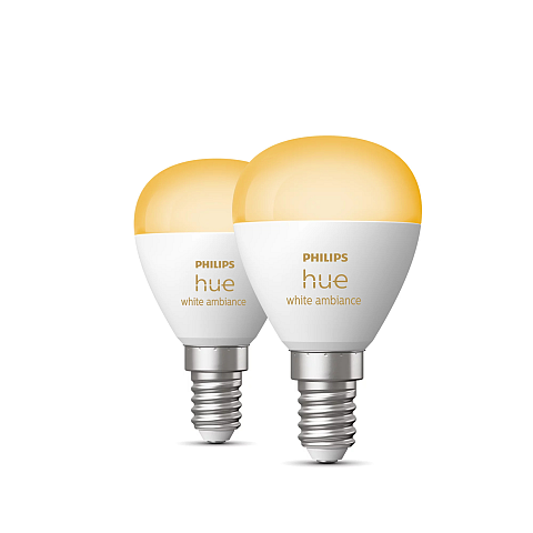 Philips Hue White ambience E14 - Smarte Lampe Tropfenform Doppelpack - 470
