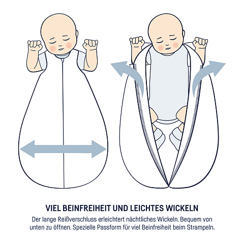 Julius Zöllner Musselin Babyschlafsack Junge/Mädchen Sand