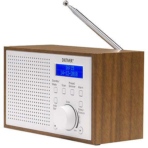Denver DAB-46WHITE Internet Analog & Digital Braun, Weiß