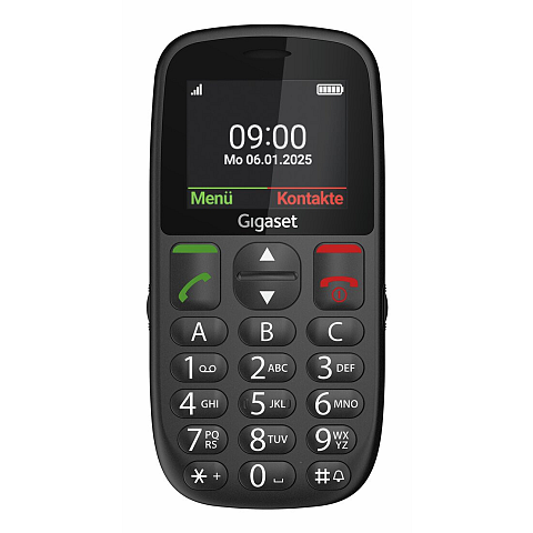 Gigaset GL395 5,59 cm (2.2") 90 g Schwarz Seniorentelefon