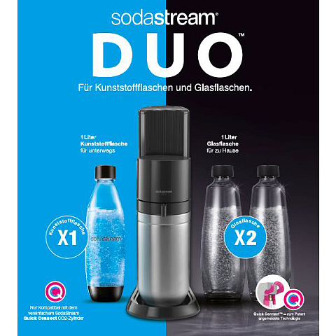 SodaStream DUO Schwarz, Edelstahl