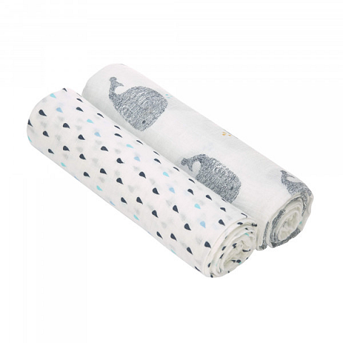 Lässig 1312002452 Bettdecke für Babys Grau, Weiß 1200 x 1200 cm Junge/Mädchen