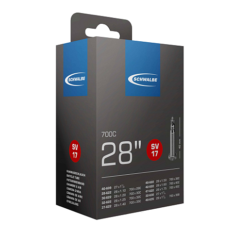 Schwalbe 10429363 Fahrradschlauch Presta-Ventil 28" 28 - 47 mm