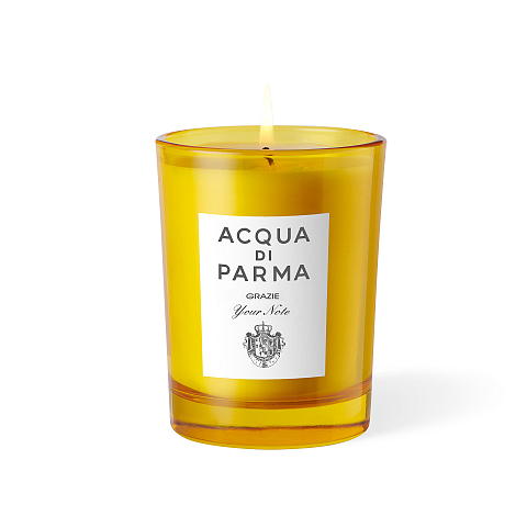 Acqua di Parma Grazie Wachskerze Rund Bergamotte, Rose, Meersalz, Canangabaum Gelb 1 Stück(e)
