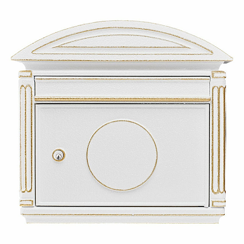 BURG-WÄCHTER Venezia 1899 W Briefkasten Weiß Wandmontierter Briefkasten Aluminium-Guss