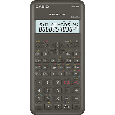 Casio FX-82MS-2 Taschenrechner Tasche Wissenschaftlicher Taschenrechner Schwarz
