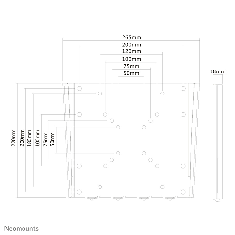Neomounts FPMA-W110 TV-Wandhalterung 10-40" - ultraflach