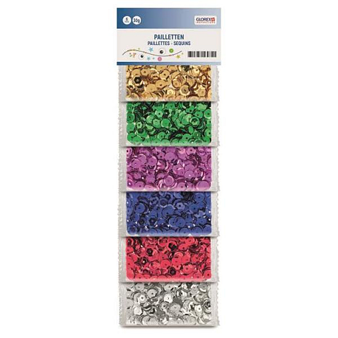 GLOREX 6 1630 181 Strass/Paillette Pailletten Mehrfarbig