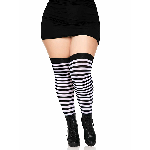 Leg Avenue 6005X_00708 Strumpfhose/Strumpf Schwarz, Weiß