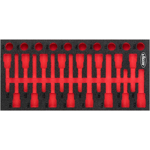 Vigor V5095-L Zubehör für Aufbewahrungsbox Schwarz, Rot Teiler-Set