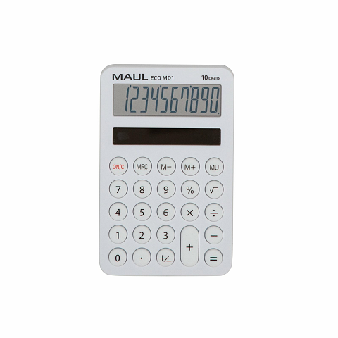 MAUL ECO MD 1 Taschenrechner Tasche Display-Rechner Weiß