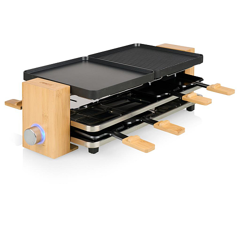 Princess 162918 Raclette Grill 8 Person(en) 1300 W Schwarz, Holz