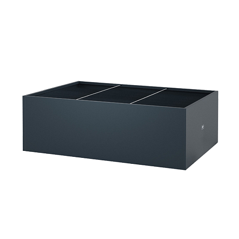 Herstera Metal Planter Edge 50 Draußen Pflanzgefäß Freistehend Stahl Anthrazit