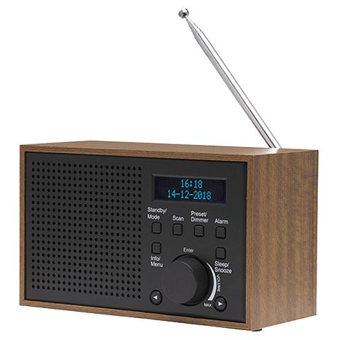 Denver DAB-46DARK GREY Internet Analog & Digital Schwarz, Braun