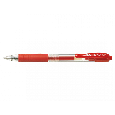 Pilot BL-G2-5 Fein Verschlossener Gelschreiber Rot