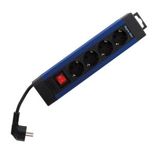 REV 0014412213 Verlängerungskabel 1,9 m 4 AC-Ausgänge Drinnen Schwarz, Blau