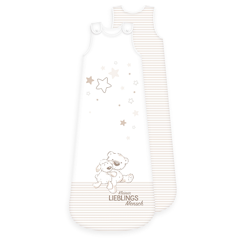 HERDING 3385208234 Babyschlafsack Junge/Mädchen Beige, Grau, Weiß