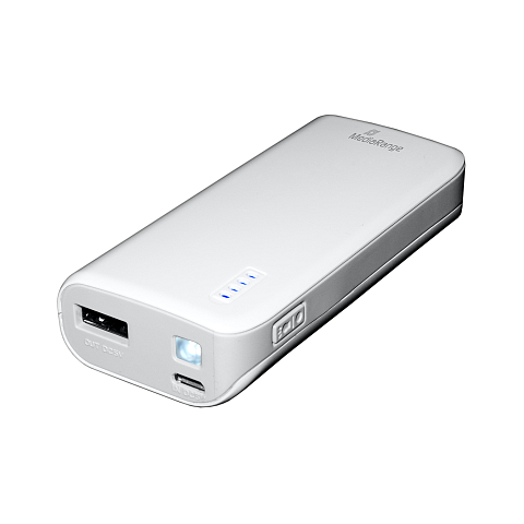 MediaRange MR751 Powerbank Lithium-Ion (Li-Ion) 5200 mAh Grau, Weiß