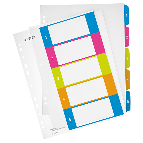 Leitz 12410000 Tab-Register Numerischer Registerindex Polypropylen (PP)