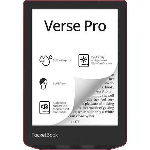 PocketBook Verse Pro eBook-Reader Touchscreen 16 GB WLAN Schwarz, Rot