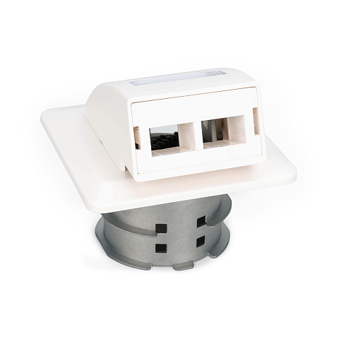 Digitus FTTH Glasfaser Unterputz-Wandanschlussdose, für SC/LC-Adapter
