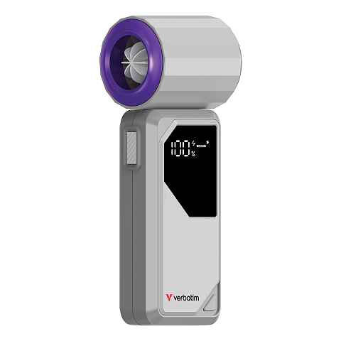 Verbatim Cool 'n' Go AirJet Grau, Violett Handventilator