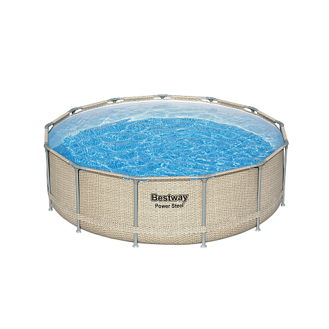 Bestway Power Steel 5614V / 23 Aufstellpool Gerahmter Pool Rund 11133 l Braun