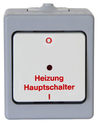 Kopp 567348009 Lichtschalter Thermoplast Grau, Weiß
