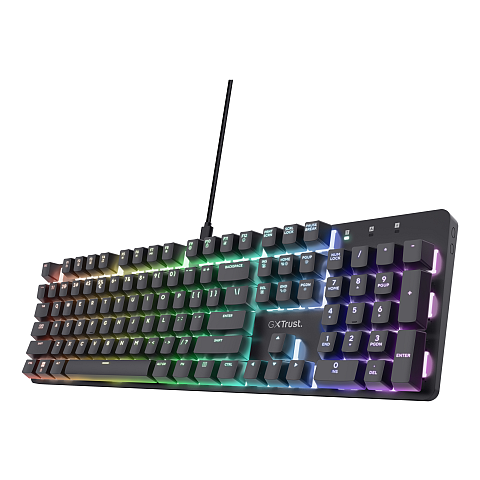 Trust GXT 871 Zora Tastatur Gaming USB Deutsch Schwarz