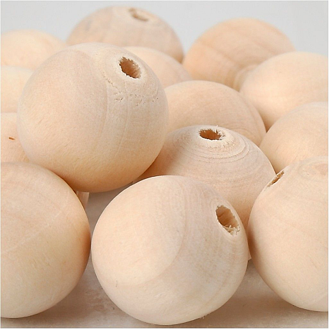 Creativ Company 566680 Perle Runde Perle Holz Naturholz 14 Stück(e)
