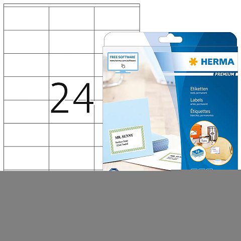HERMA Etiketten Premium A4 70x36 mm weiß Papier matt 240 St.