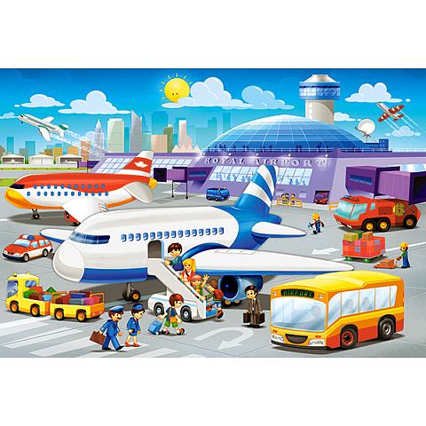 Castorland A Day at the Airport 40 Maxi pcs Puzzlespiel 40 Stück(e) Cartoons