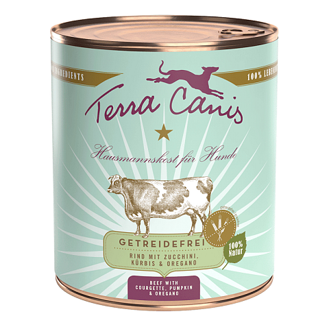 Terra Canis GETREIDEFREI Rind mit Zucchini, Kürbis und Oregano