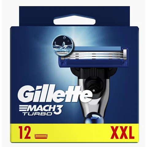 Gillette MACH3 Turbo Rasierklinge 12 Stück(e) Edelstahl Männer