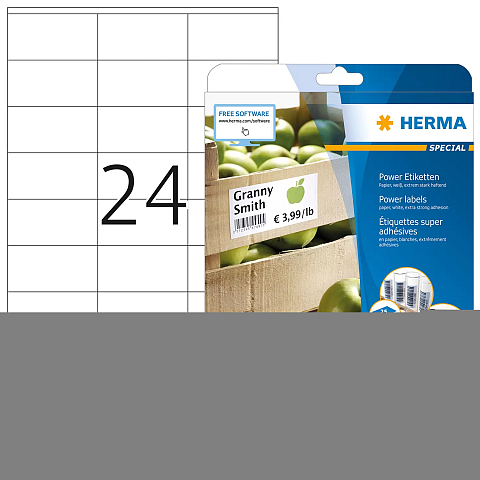 HERMA Etiketten A4 70x36 mm weiß extrem stark haftend Papier matt 600 St