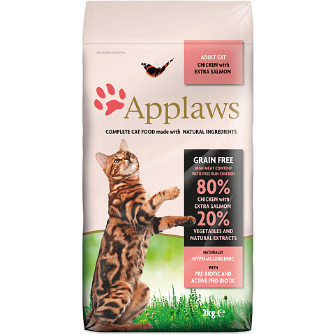 Applaws 5060333439637 Katzen-Trockenfutter 7,5 kg Adult Huhn, Lachs