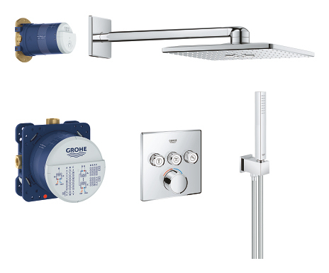 GROHE 34712000 Duschsystem 1 Kopf/Köpfe Wand Chrom