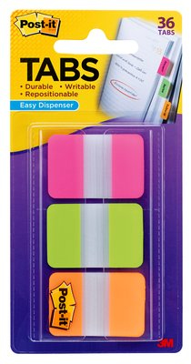 3M 686-PGO Tab-Register Leerer Registerindex Grün, Orange, Pink