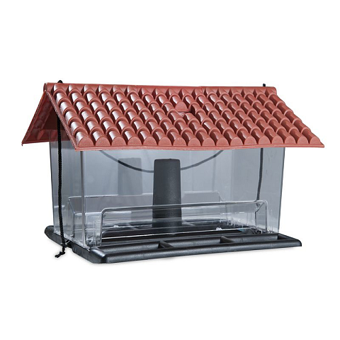 Windhager 06937 Vogelhäuschen Braun, Transparent Kunststoff Hängend