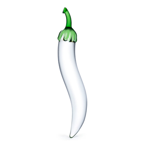 Glas Toys Naturals Chili Pepper Fantasie-Dildo Transparent 210 mm 5 cm