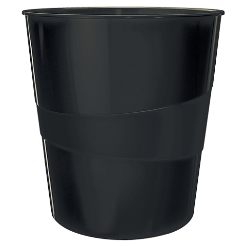 Leitz Recycle Papierkorb Rund Kunststoff Schwarz
