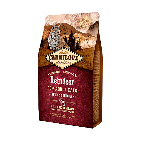 CARNILOVE 512256 Katzen-Trockenfutter 2 kg Adult Hirsch