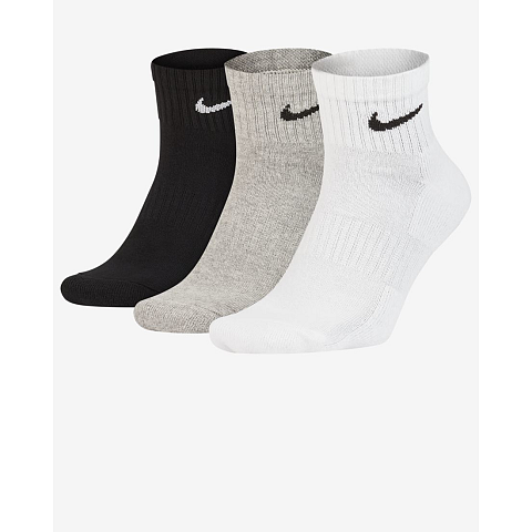 Nike Everyday Cushioned 38-42 Unisex Sportsocken Schwarz, Grau, Weiß 3 Paar(e)