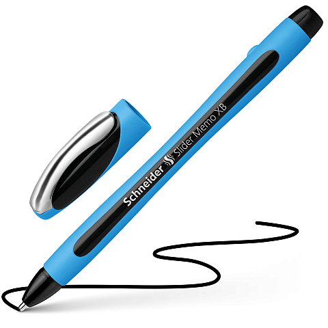 Schneider AG Slider Memo Schwarz Clip-on-Einziehkugelschreiber Extradick 10 Stück(e)