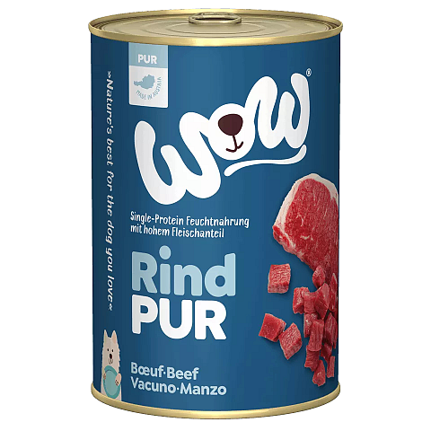 WOW.Pet WP00400BE Hunde-Dosenfutter Rind Adult 400 g