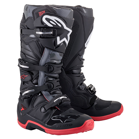 Alpinestars 2012014-1153-14 Motorrad-Schuh Männlich Erwachsener Schwarz, Grau, Rot
