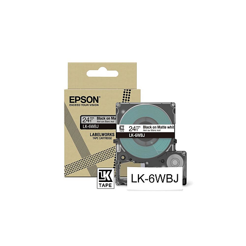 Epson LK-6WBJ Schwarz, Weiß
