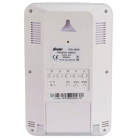 Alecto WS-4800 Digitale Wetterstation Weiß LCD Akku